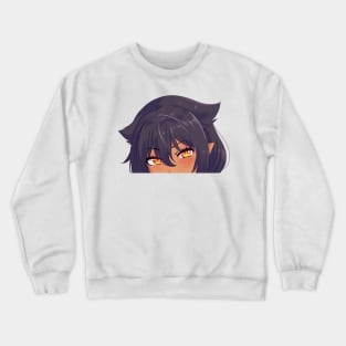 Jahy-sama, Jahy-sama wa Kujikenai, Jahy-sama peek, peek sticker Crewneck Sweatshirt